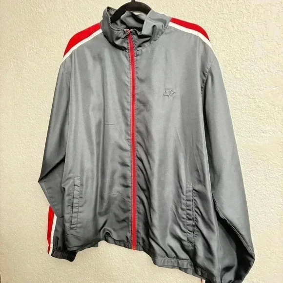 Men’s Starter Gray Casual Jacket - Size XL - Picture 2 of 6